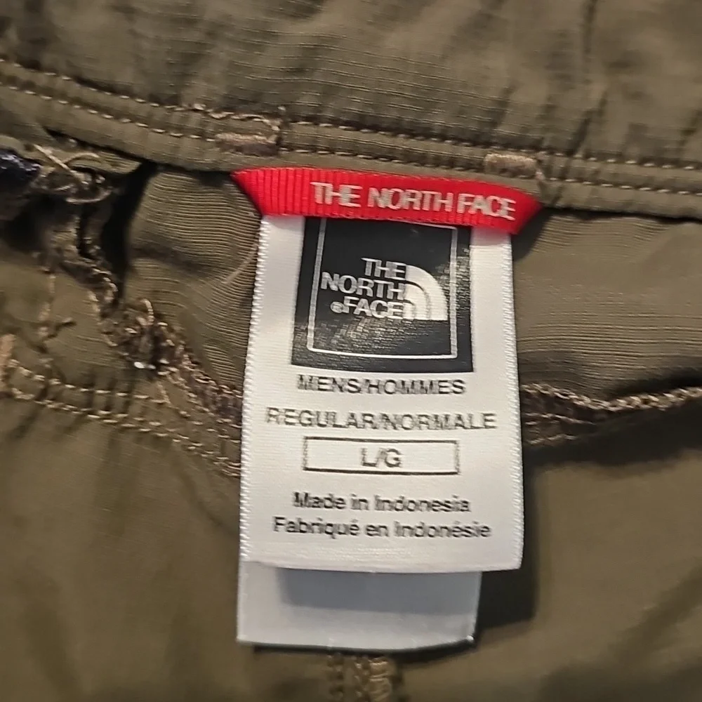 The North Face Olive Green Cargo Shorts  with Elastic Waistband